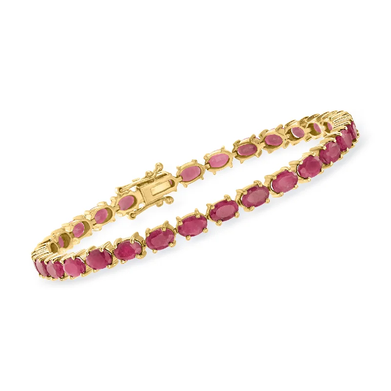 bridesmaid bracelets -bridesmaid bracelets -Ross-Simons Ruby Bracelet in 18kt Gold Over Sterling