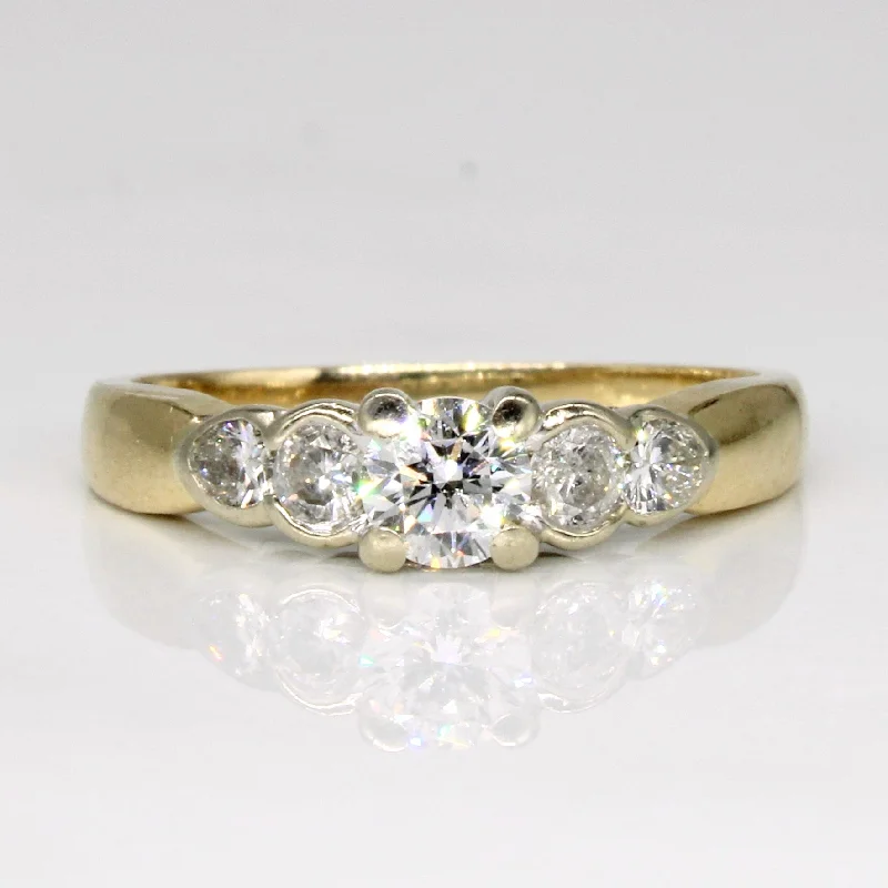 vintage wedding rings for women -vintage wedding rings for women -Five Stone Diamond Ring | 0.56ctw | SZ 6.25 |