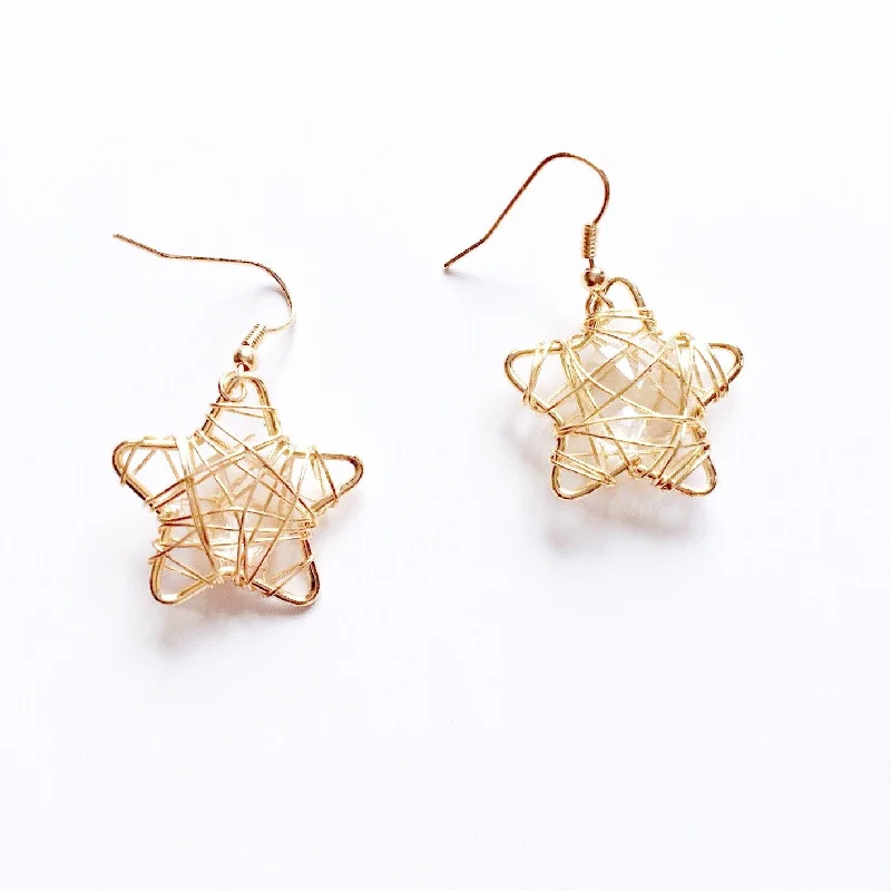 geometric earrings for women -geometric earrings for women -GOLD NESTED BEAD EARRINGS