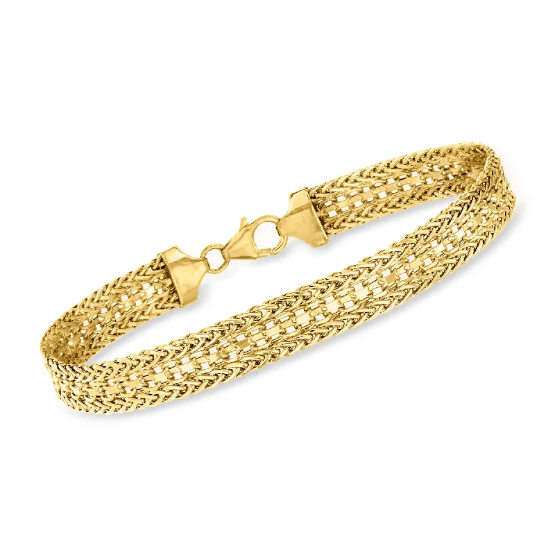 hand-crafted bangles -hand-crafted bangles -Ross-Simons Italian 14kt Yellow Gold Multi-Link Bracelet