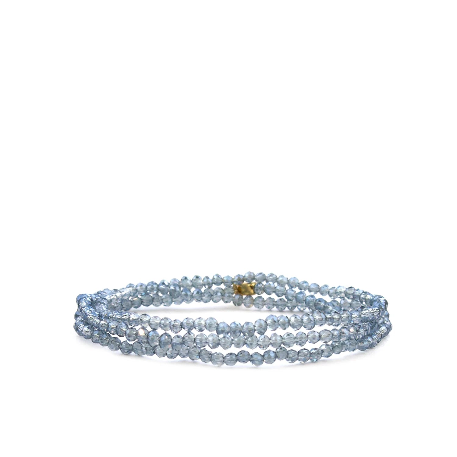 elegant tennis bracelets for women -elegant tennis bracelets for women -Crystal Beaded Stretch Bracelet - Montana Blue