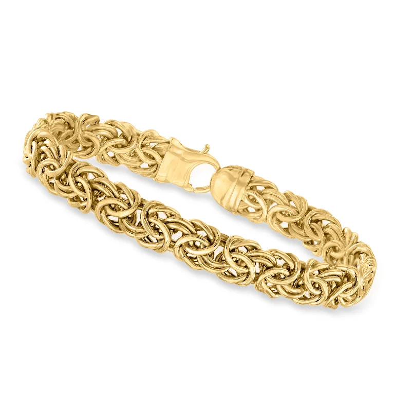 boho chic bangles for women -boho chic bangles for women -Canaria 10kt Yellow Gold Medium Byzantine Bracelet