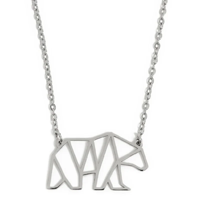 statement necklaces for women -statement necklaces for women -Annie Oak Polar Bear Geometric Necklace