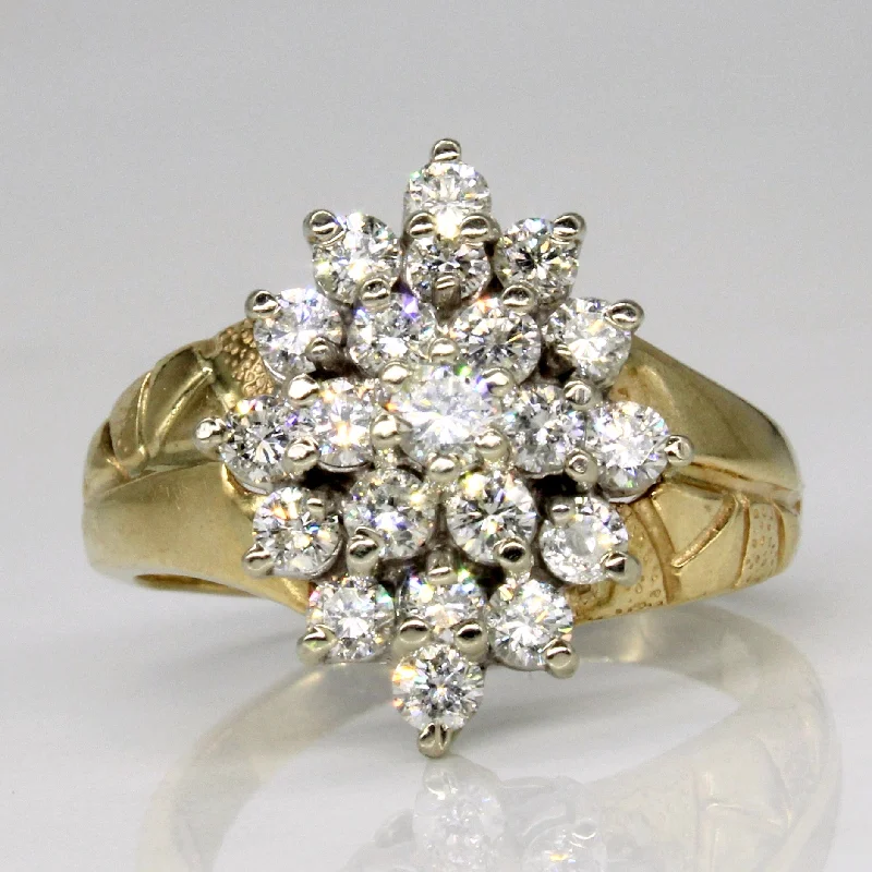 trendy rings for women -trendy rings for women -Diamond Cocktail Ring | 1.10ctw | SZ 6.5 |