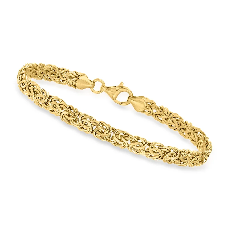 classic bangles for women -classic bangles for women -Canaria 10kt Yellow Gold Byzantine Bracelet