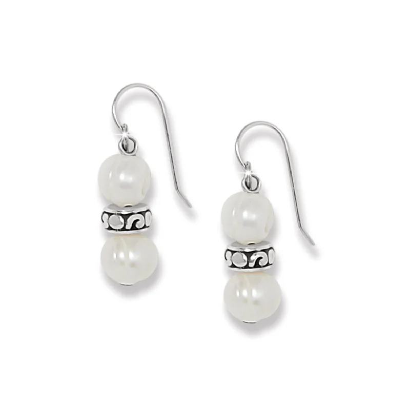 luxury drop earrings -luxury drop earrings -Contempo Heart Pearl French Wire Earrings - JA0086