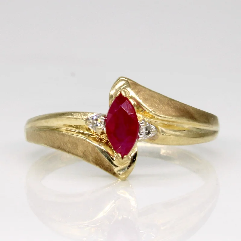 sophisticated rings for women -sophisticated rings for women -Ruby & Diamond Ring | 0.20ct, 0.01ctw | SZ 6 |