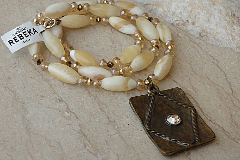 silver pendant necklaces for women -silver pendant necklaces for women -Yellow Jasper necklace