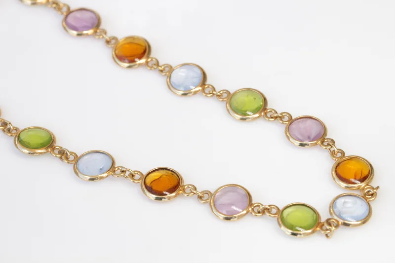 women’s layered gold necklaces -women’s layered gold necklaces -COLORFUL NECKLACE