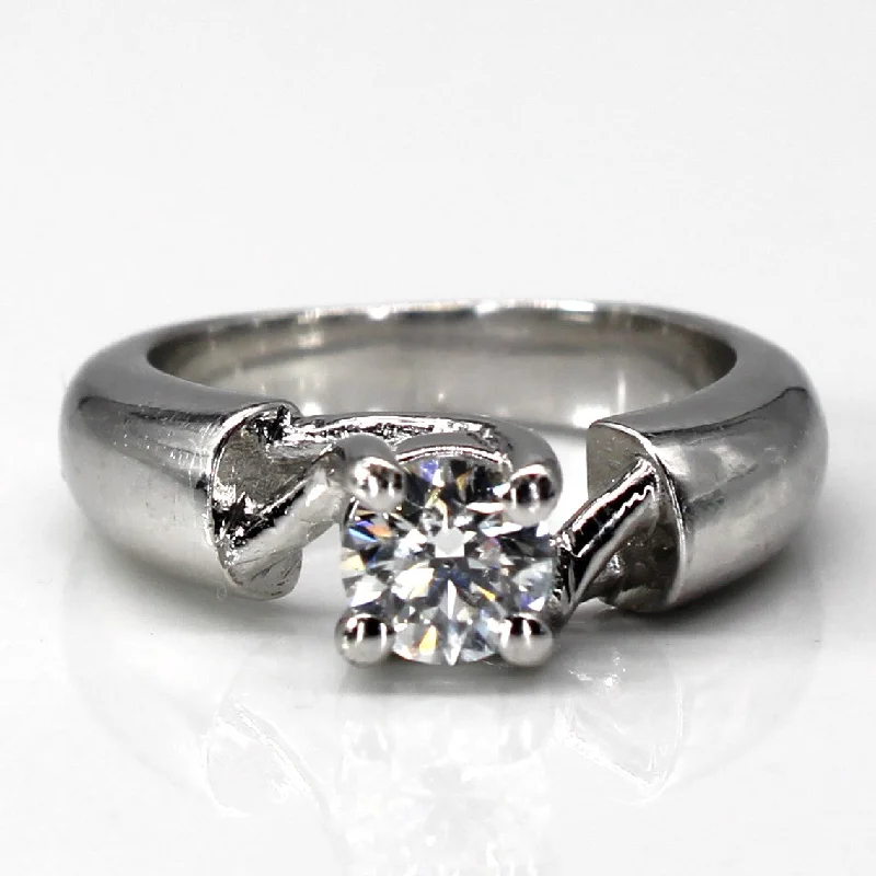 bridal ring sets -bridal ring sets -Solitaire Diamond White Gold Ring | 0.44ct | SZ 3.25 |