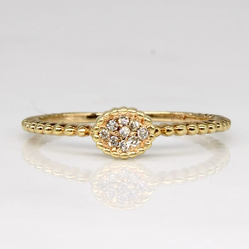 vintage wedding rings for women -vintage wedding rings for women -Pave Set Diamond Ring | 0.03ctw | SZ 6.5 |