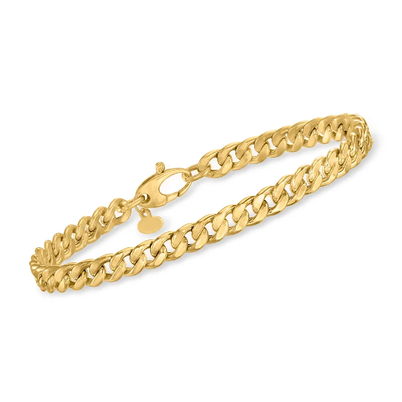 fashion bangles and bracelets -fashion bangles and bracelets -Ross-Simons Italian 5mm 14kt Yellow Gold Curb-Link Bracelet