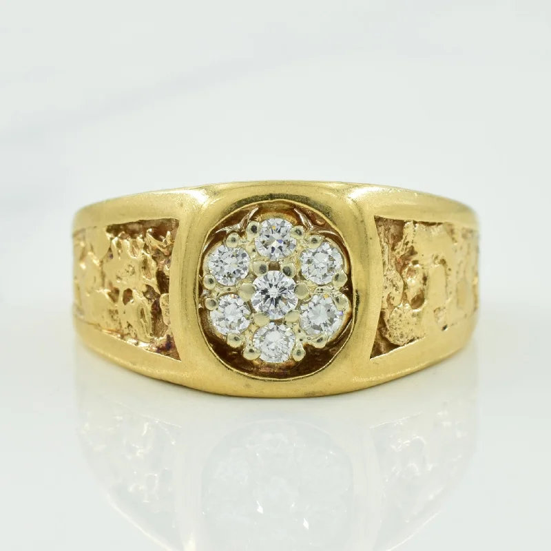 geometric rings for women -geometric rings for women -Cluster Diamond Ring | 0.22ctw | SZ 9.5 |