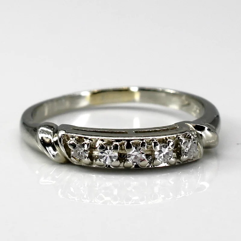 silver eternity rings for women -silver eternity rings for women -Five Stone Diamond Ring | 0.15ctw | SZ 6.5 |