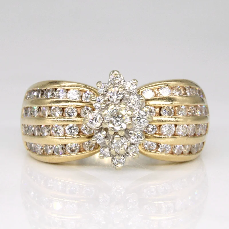 classic rings for women -classic rings for women -Diamond Cocktail Ring | 1.12ctw | SZ 9.75 |