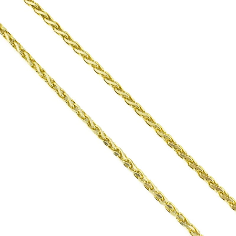 bridal shower necklaces for women -bridal shower necklaces for women -2mm Wide Wheat Link 18" Chain Necklace in 14K Yellow Gold - 9.1 Grams