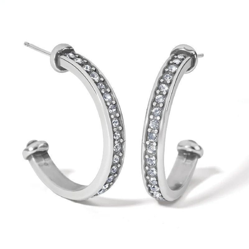 crystal drop earrings -crystal drop earrings -Meridian Zenith Medium Hoop Earrings JA8551