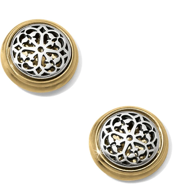 matching earrings for women -matching earrings for women -Ferrara Two Tone Post Earrings JA5802