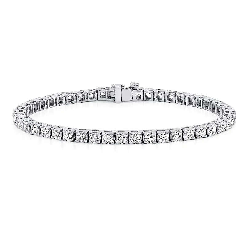 women’s statement bangles -women’s statement bangles -14K White Gold 6.00cts Diamond Tennis Bracelet