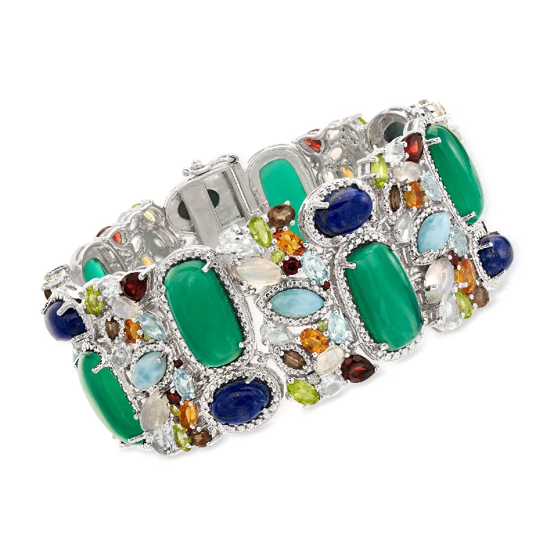 elegant crystal bracelets for women -elegant crystal bracelets for women -Ross-Simons 85.00- Multi-Gem Bracelet in Sterling Silver