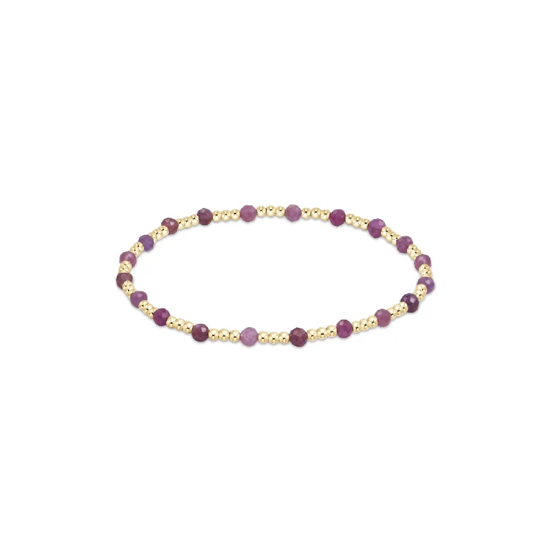 modern women’s bangles -modern women’s bangles -Enewton - Gemstone Gold Sincerity Pattern 3mm Bead Bracelet - Ruby