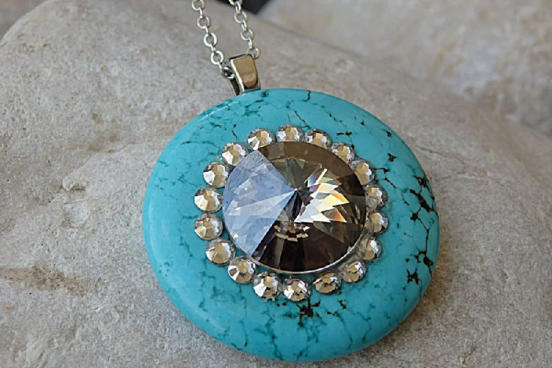 wedding necklaces for women -wedding necklaces for women -Turquoise Stone Necklace