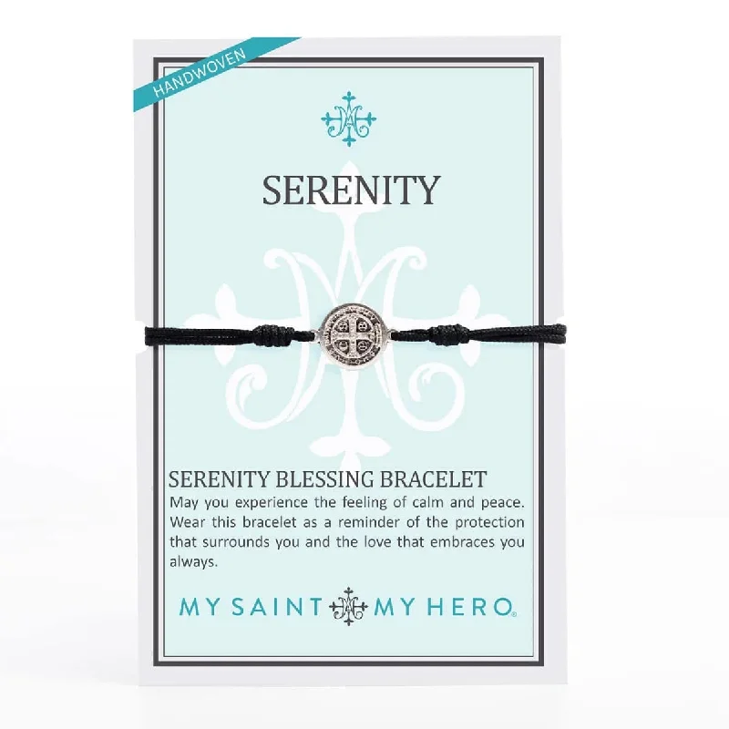 hand-crafted bangles -hand-crafted bangles -My Saint My Hero - Serenity Blessing Bracelet - Black