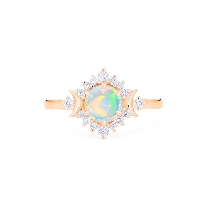 gold engagement rings for women -gold engagement rings for women -[Selene] Moon Goddess Engagement Ring in Australian Opal