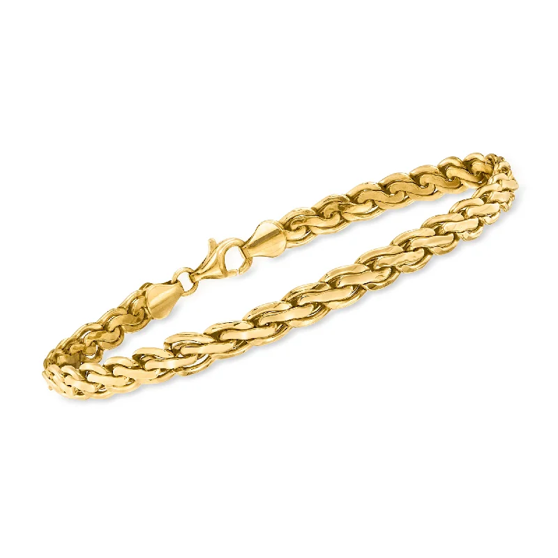 timeless bangles for women -timeless bangles for women -Ross-Simons 14kt Yellow Gold Flat Rope-Chain Bracelet