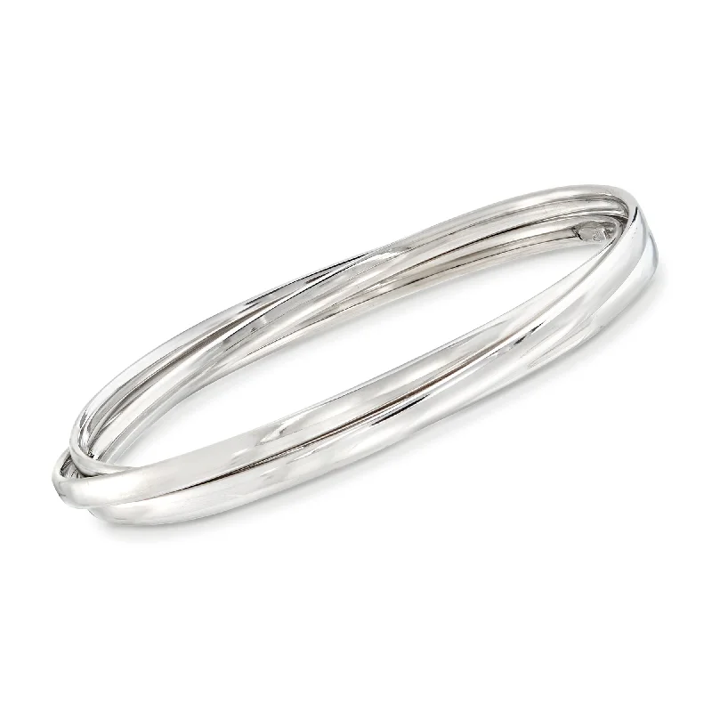 modern women’s bangles -modern women’s bangles -Ross-Simons Italian Sterling Silver Rolling Bangle Bracelet