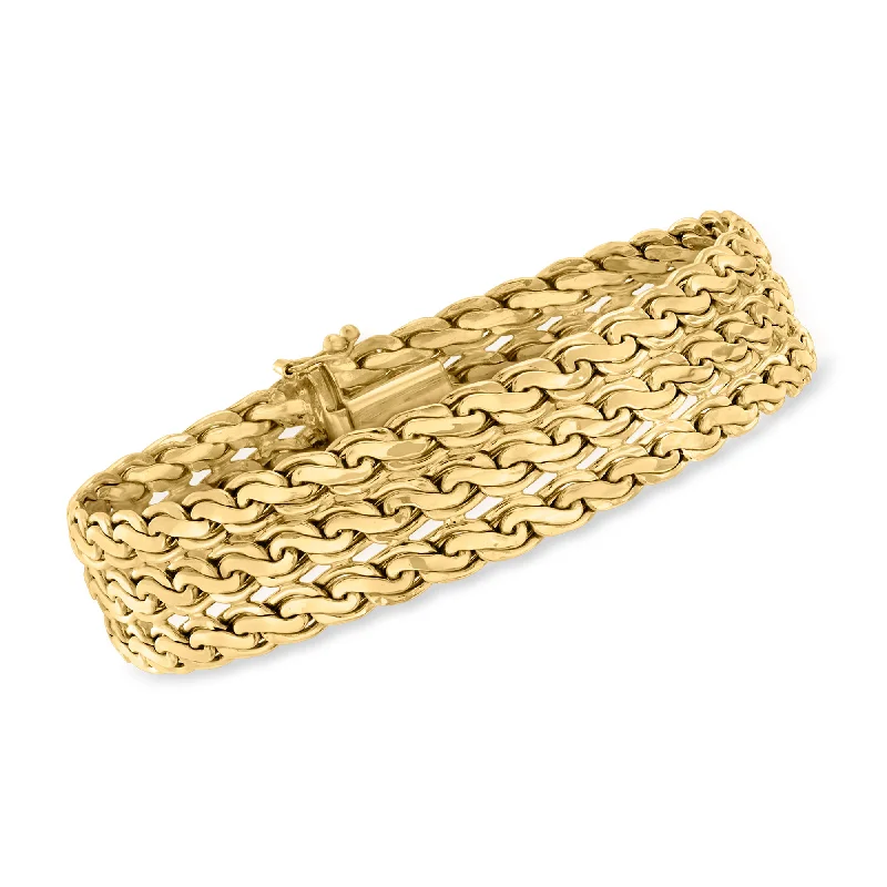 minimalistic bracelets for women -minimalistic bracelets for women -Ross-Simons 14kt Yellow Gold Cestina-Link Bracelet