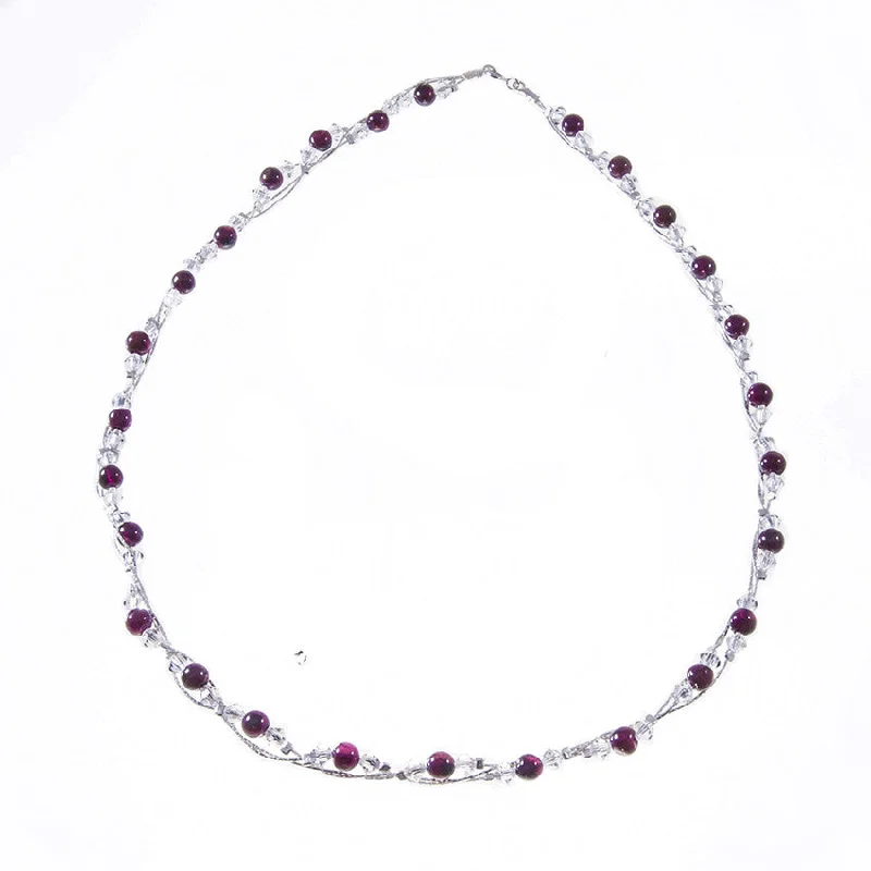 handcrafted necklaces for women -handcrafted necklaces for women -Xuxek Necklace - Garnet