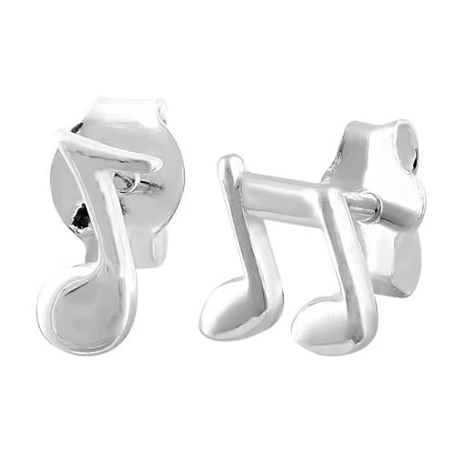 luxury earrings sets -luxury earrings sets -Sterling Silver Music Note Earrings