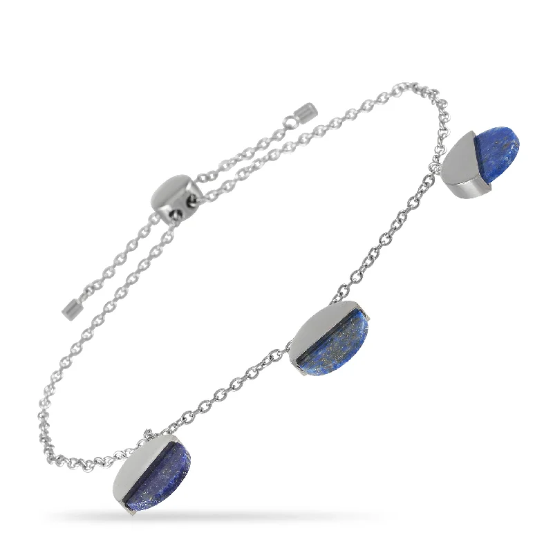 trendy bangle bracelets -trendy bangle bracelets -Calvin Klein Spicy Stainless Steel Lapis Lazuli Bracelet