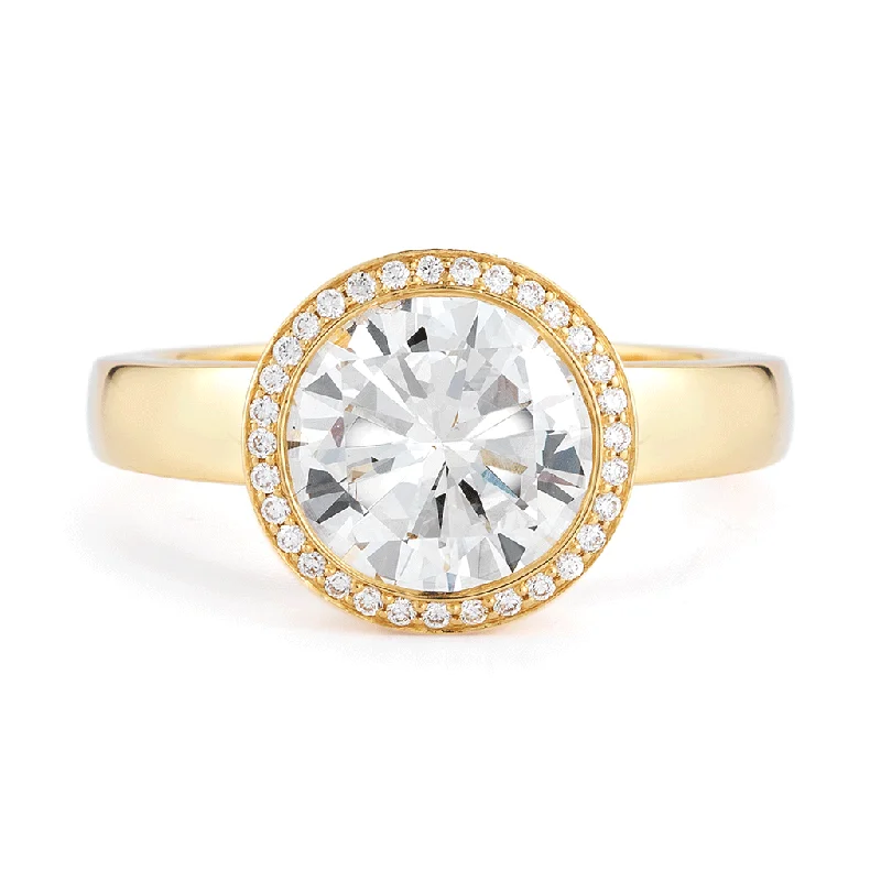 women’s unique gemstone engagement rings -women’s unique gemstone engagement rings -Steller Yellow Gold Diamond Engagement Ring