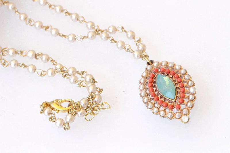 diamond necklaces for women -diamond necklaces for women -PEARL CORAL NECKLACE