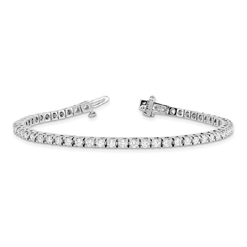 fashion bangles for women -fashion bangles for women -14K White Gold 3.00ctw. Moissanite Tennis Bracelet