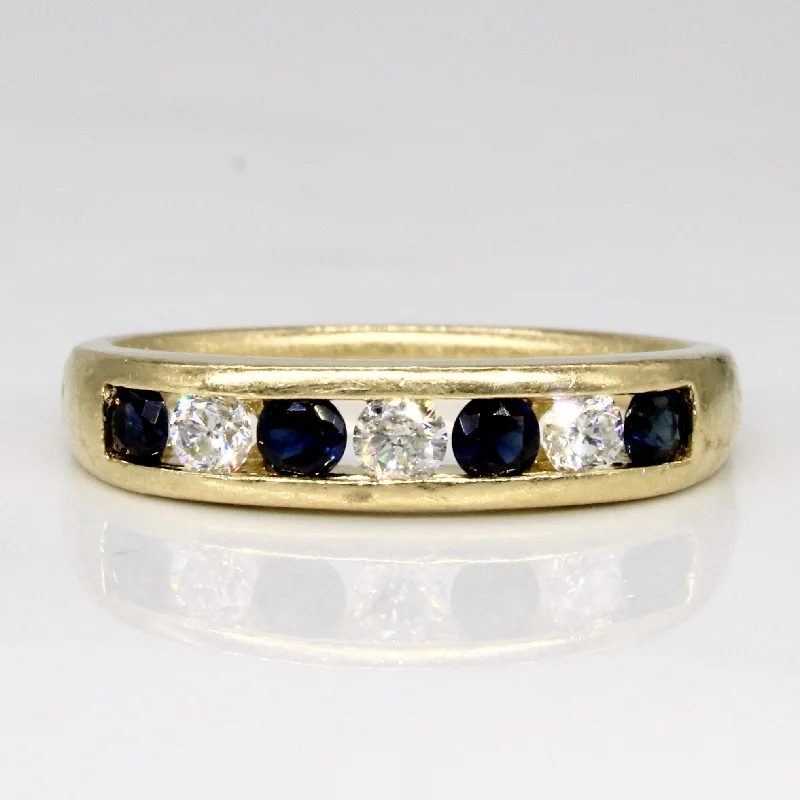 bridesmaid rings for women -bridesmaid rings for women -Sapphire & Diamond Channel Set Ring | 0.26ctw, 0.25ctw | SZ 6.75 |