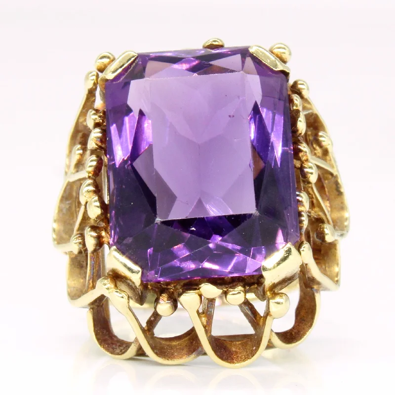 custom rings for women -custom rings for women -Amethyst Cocktail Ring | 11.00ct | SZ 6 |