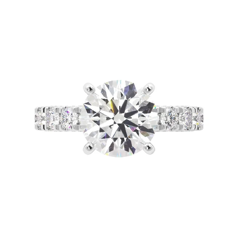 high-end engagement rings -high-end engagement rings -The Balacia Moissanite and Diamond Engagement Ring