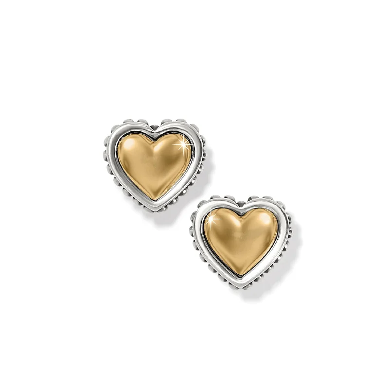 hoop earrings for evening wear -hoop earrings for evening wear -Pretty Tough Petite Heart Post Earrings - JA9920