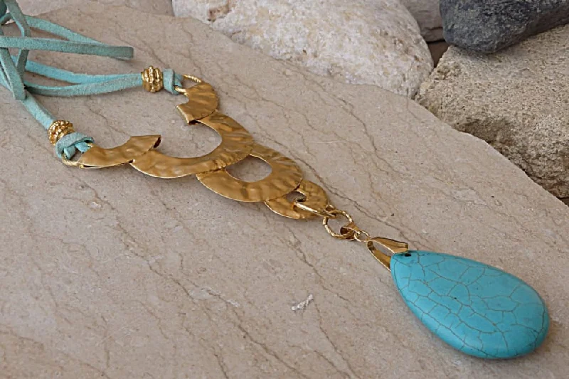 gold pendant necklaces for women -gold pendant necklaces for women -Turquoise  necklace