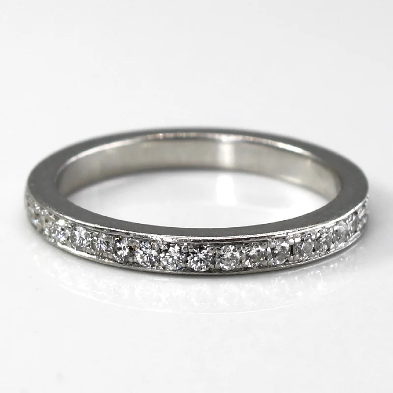 handmade rings for women -handmade rings for women -Platinum Diamond Semi Eternity Band | 0.21ctw | SZ 5 |