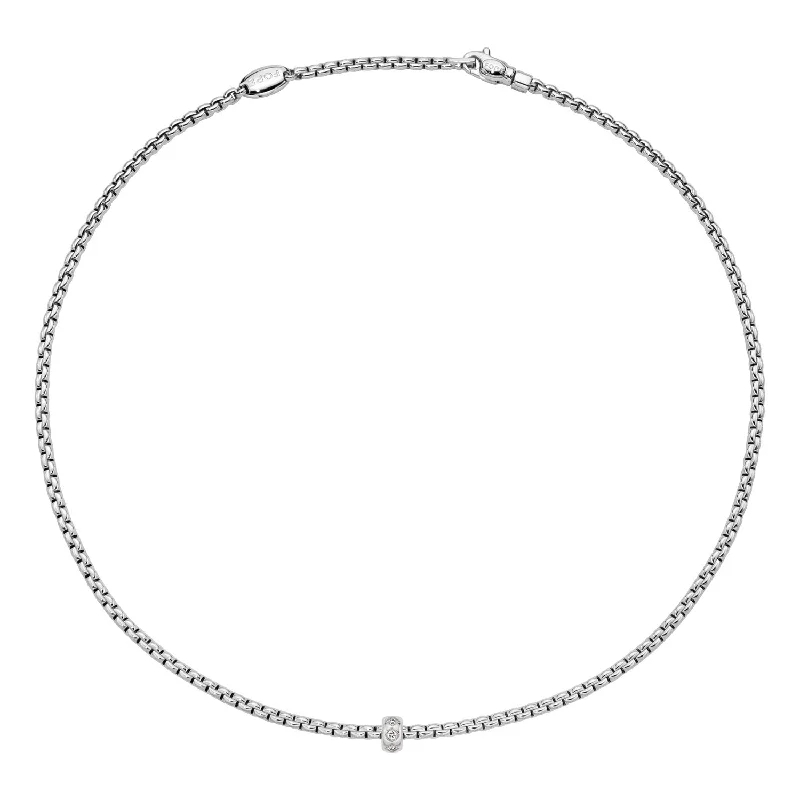 elegant gold necklaces for women -elegant gold necklaces for women -Eka Necklace Wht dia 0.12ct