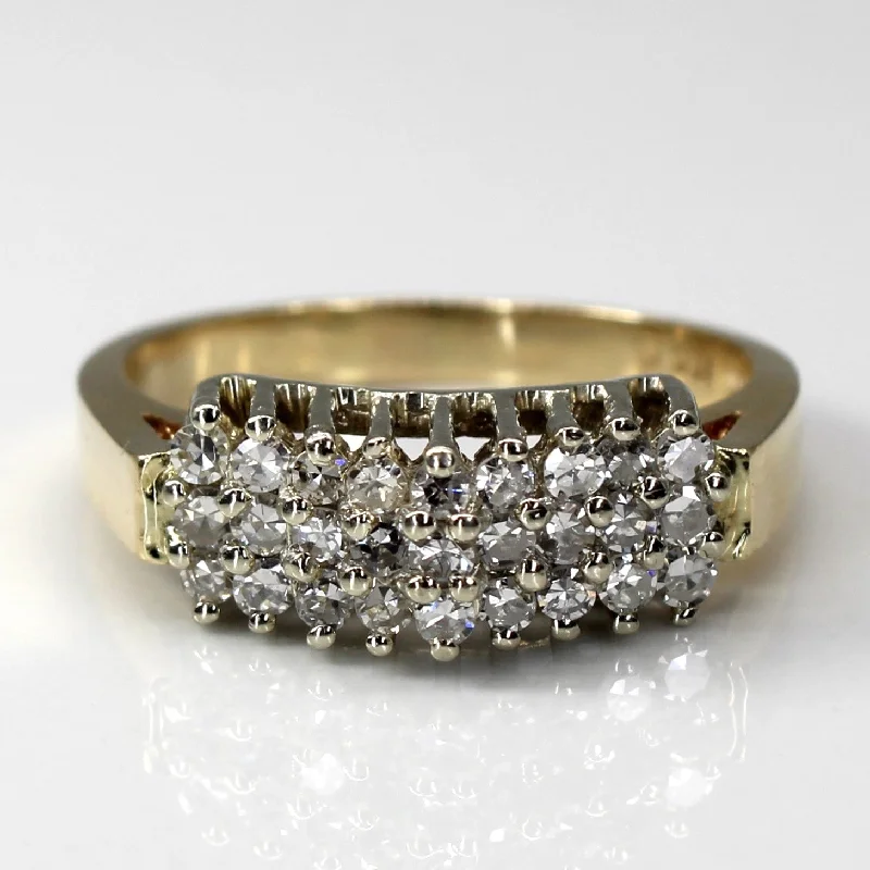 stackable diamond rings -stackable diamond rings -Cluster Set Diamond Ring | 0.42ctw | SZ 7.75 |