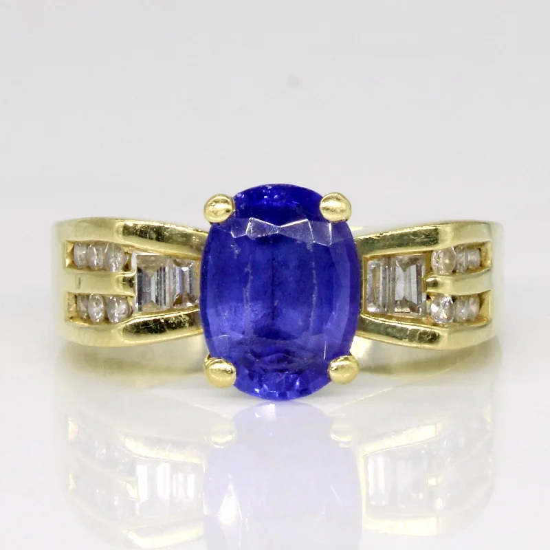 sparkling rings for women -sparkling rings for women -Tanzanite & Diamond Cocktail Ring | 1.20ct, 0.24ctw | SZ 6.5 |