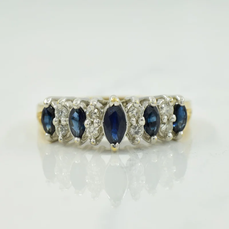 unique engagement rings -unique engagement rings -Sapphire & Diamond Ring | 0.28ctw, 0.16ctw | SZ 7 |