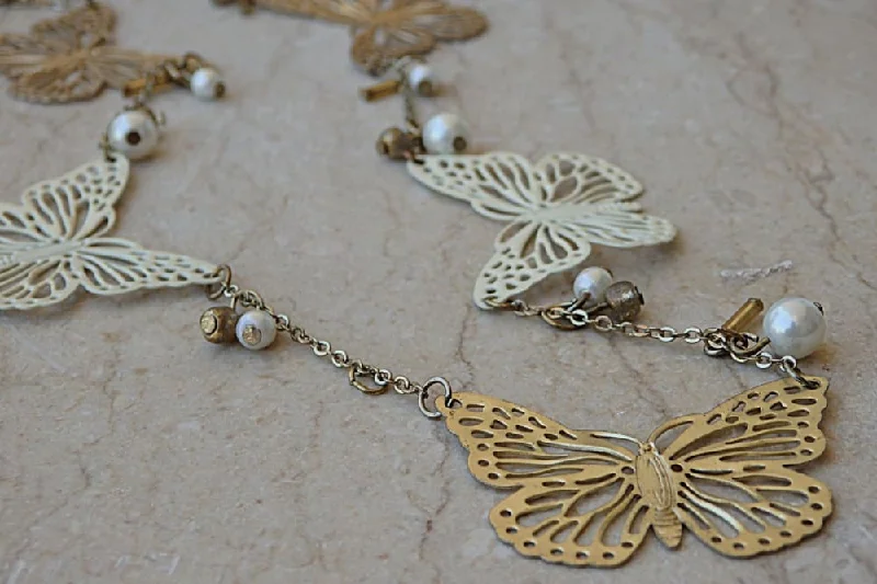 gold necklaces for women -gold necklaces for women -Butterfly necklace