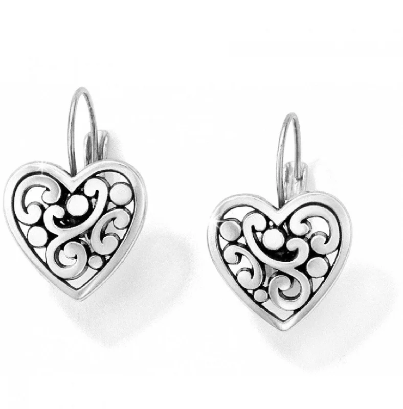 luxury earrings sets -luxury earrings sets -Contempo Heart Leverback Earrings J19870