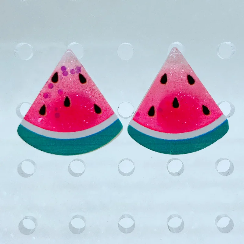 fancy earrings for women -fancy earrings for women -Instant Shipping! Watermelon Stud Earrings